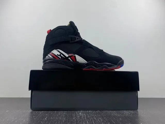 Air Jordan 8 Noir Rouge Bleu Jaune Chaussures de Basketball 21
