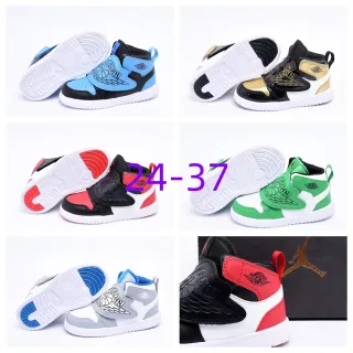 Air Jordan Black Blue High-Top Strap-Closure Basketball Shoes