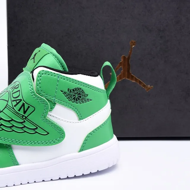 Tênis de basquete cano alto com fecho de tira Air Jordan preto e azul 16