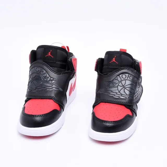 Tênis de basquete cano alto com fecho de tira Air Jordan preto e azul 20