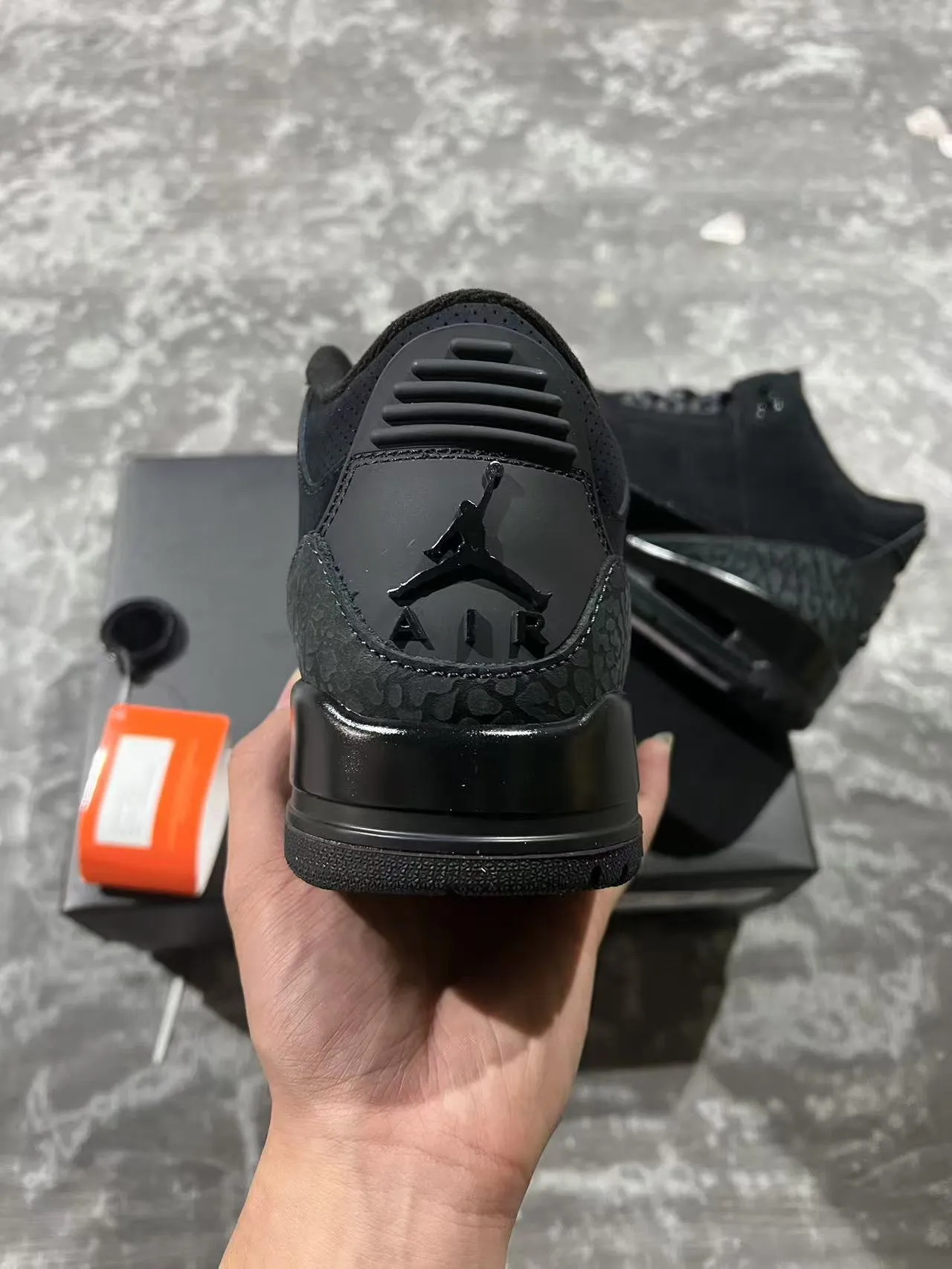 Air Jordan Black Gray High-Top Elephant Print Basketball Shoes 8