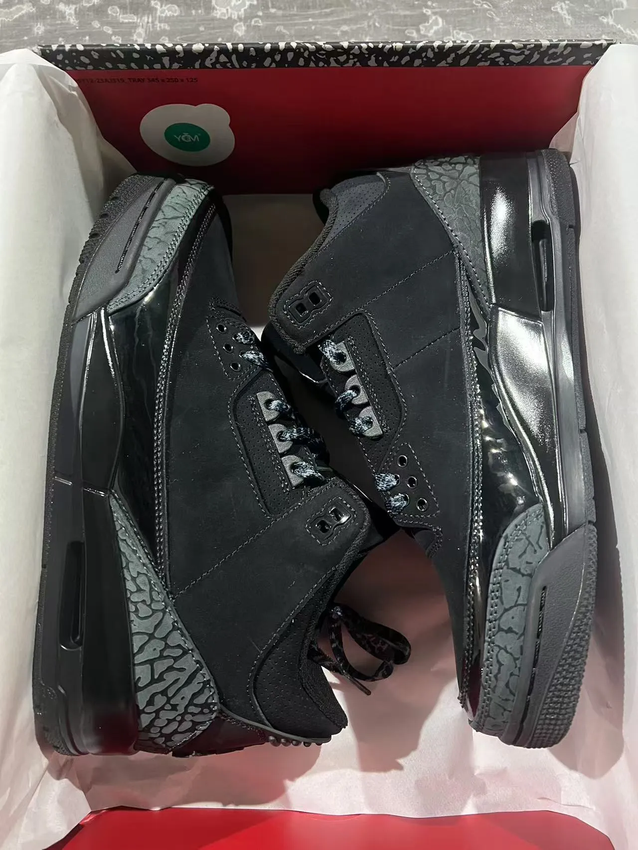 Air Jordan Black Gray High-Top Elephant Print Basketball Shoes 9