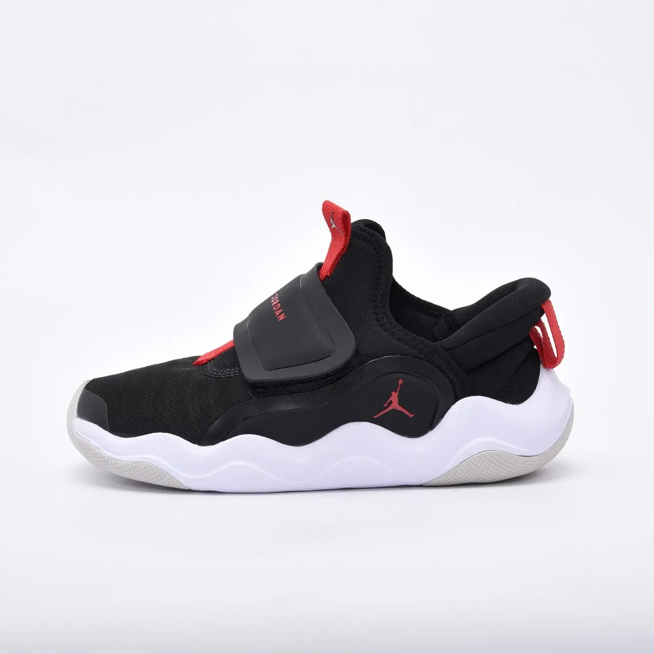 Air Jordan Black Red Slip-On Velcro Strap Lifestyle Sneakers 3