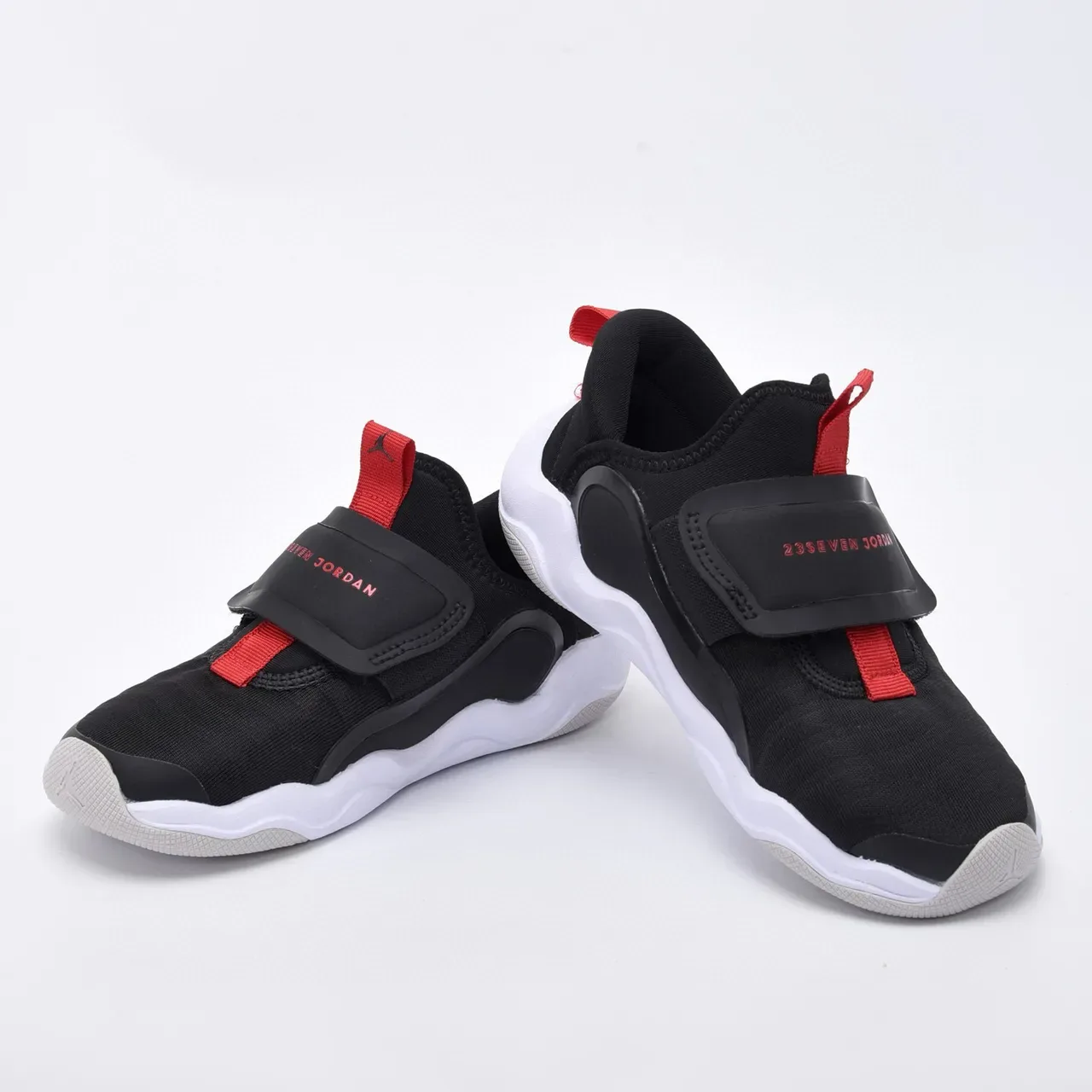 Air Jordan Black Red Slip-On Velcro Strap Lifestyle Sneakers 6