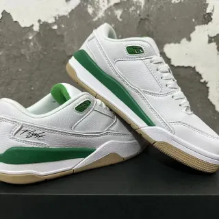Air Jordan Flight White Green Gum Lifestyle Sneakers