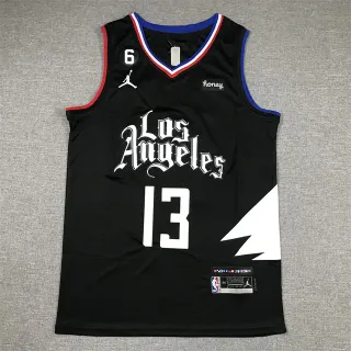 Air Jordan Los Angeles City Edition Black White Red Blue Jersey