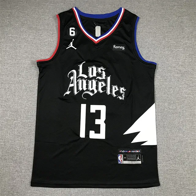 Maillot Air Jordan Los Angeles City Edition noir blanc rouge bleu 2