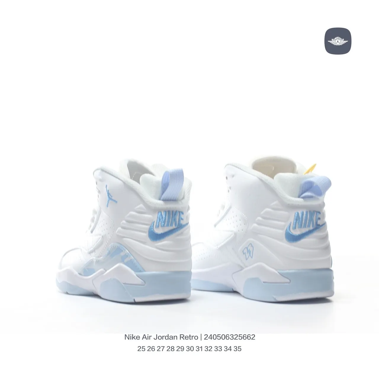 Tênis de basquete Air Jordan Retro 7 branco e azul-claro 3