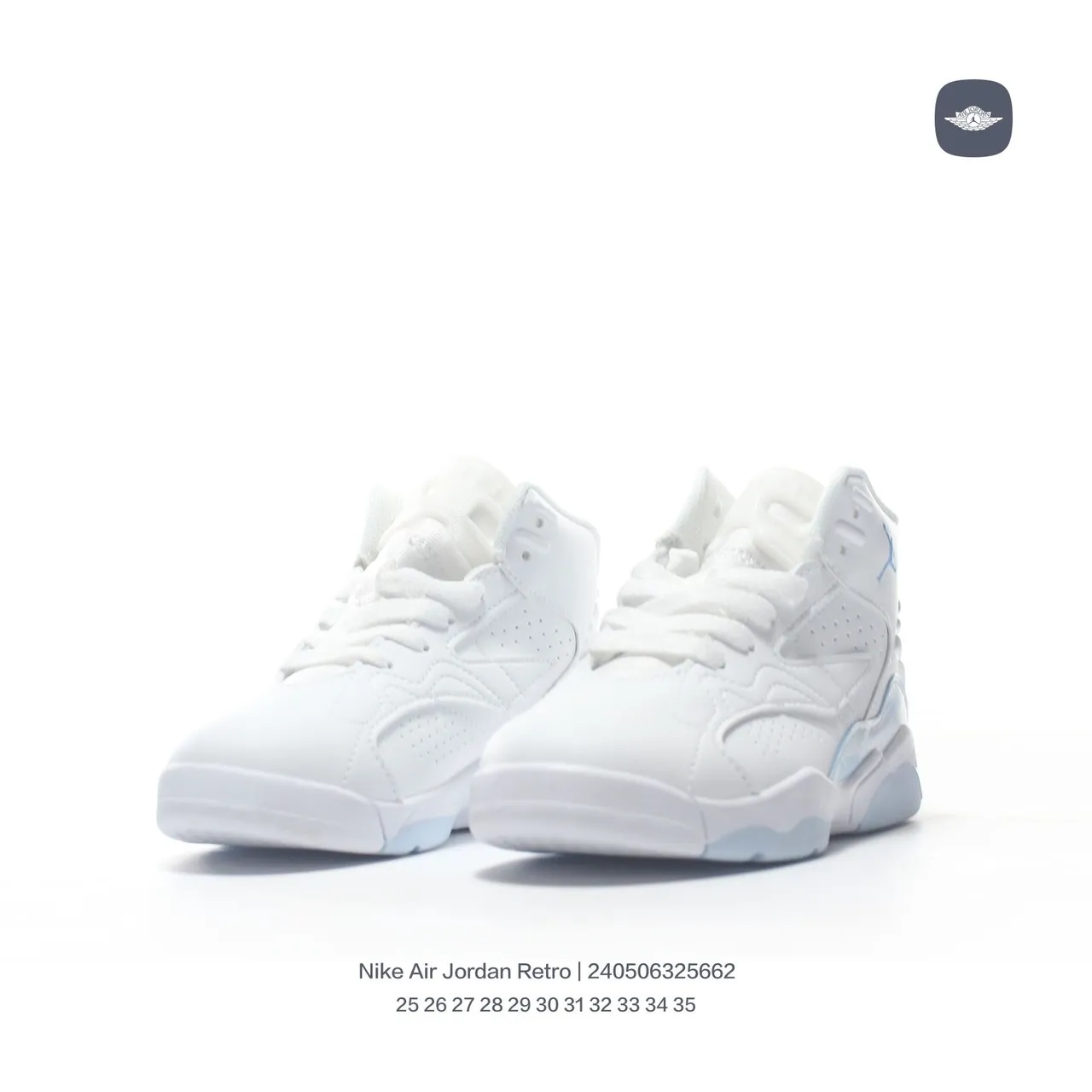 Tênis de basquete Air Jordan Retro 7 branco e azul-claro 7