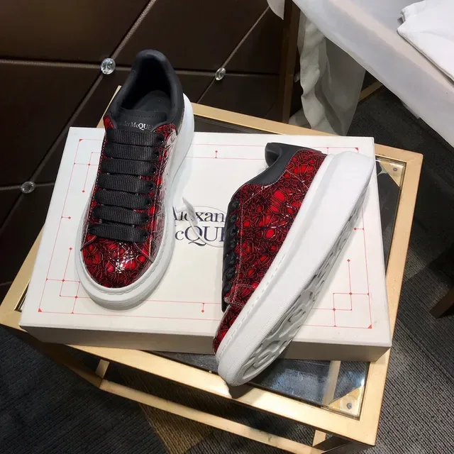 Alexander McQueen Oversized Sneaker Red Geometric Print Lifestyle Sneakers 8