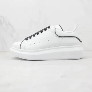 Alexander McQueen Oversized Sneaker White Black Platform Sole Smooth Leather Upper Lifestyle Sneakers