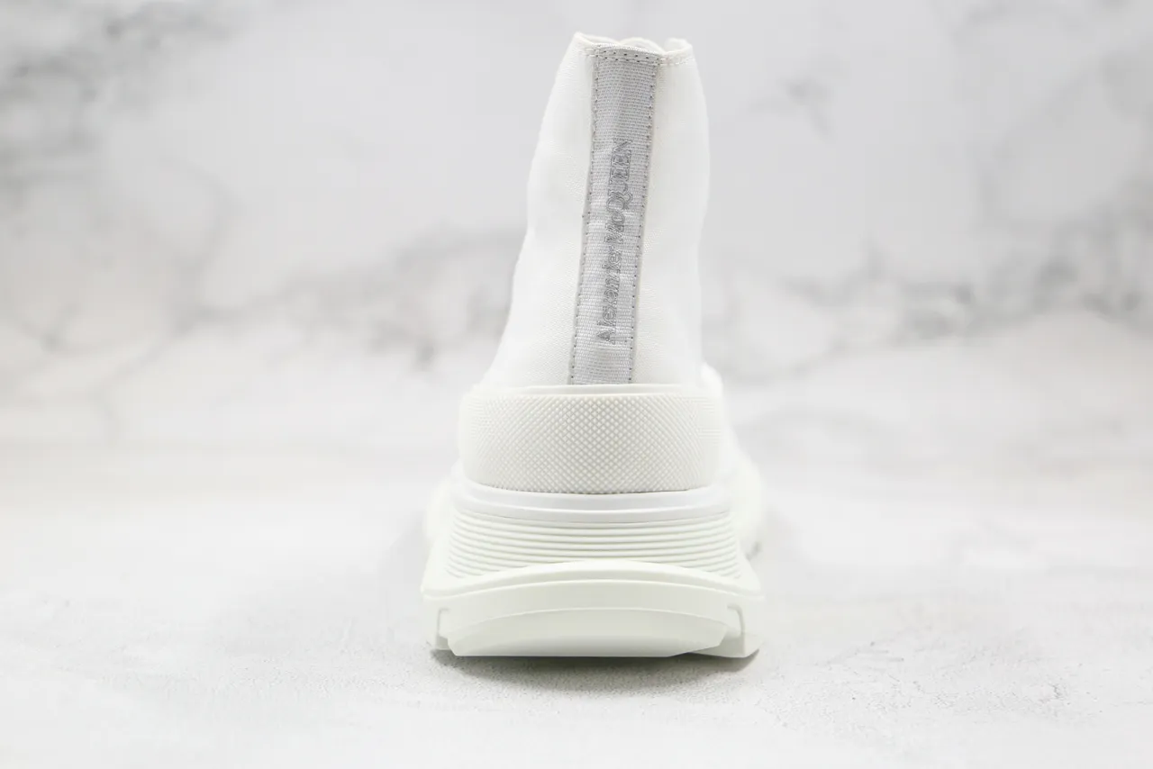 Alexander McQueen Oversized Sneaker White Canvas Martin Boot 3