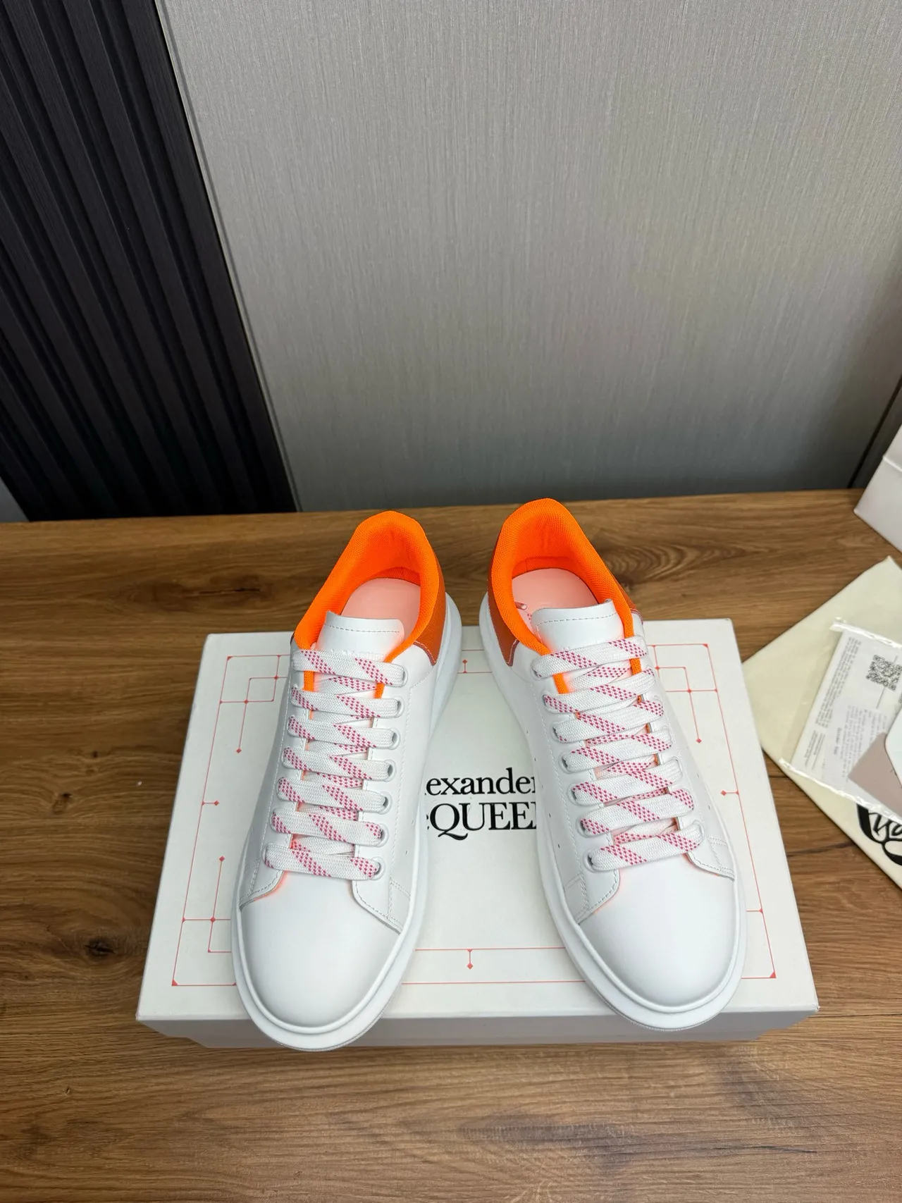 Alexander McQueen Oversized Sneaker White Orange Chunky Sneakers 3