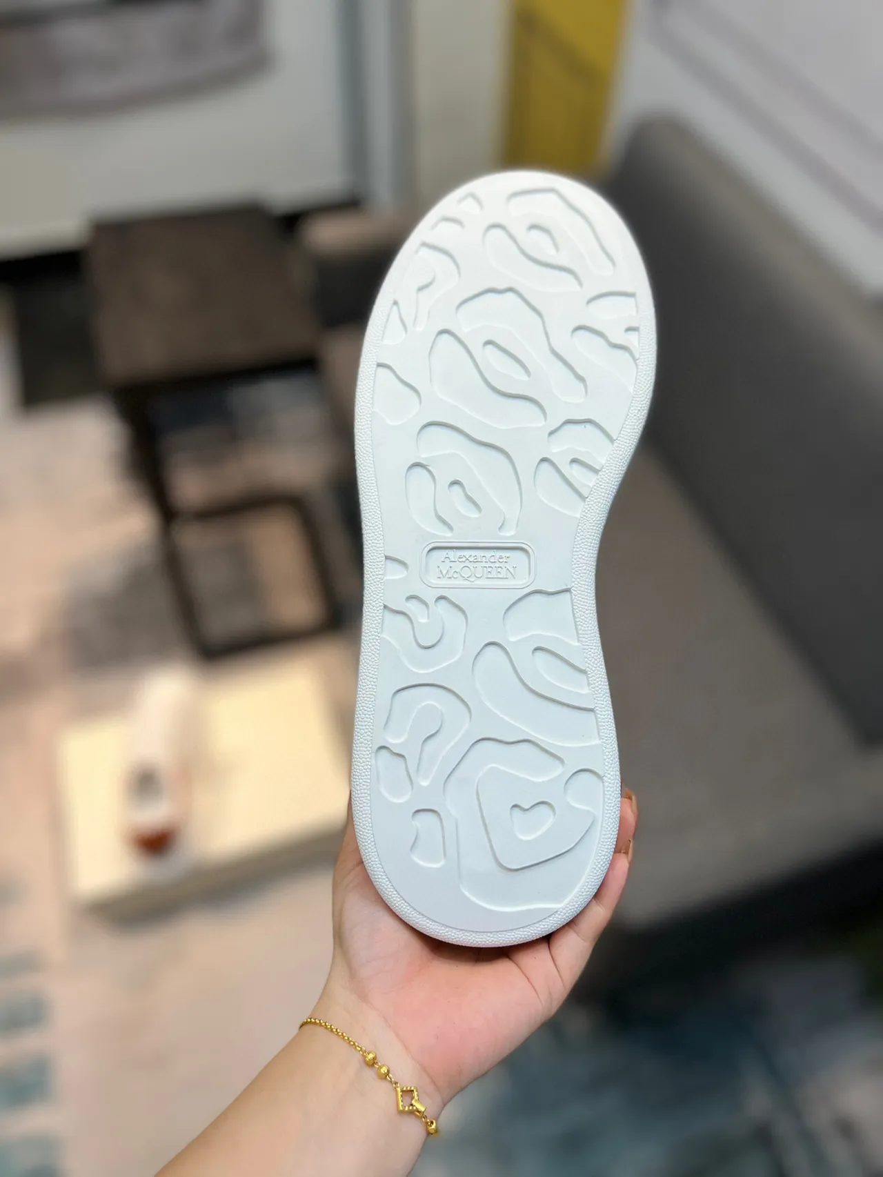 Alexander McQueen Oversized Sneaker White Orange Lifestyle Sneakers 7