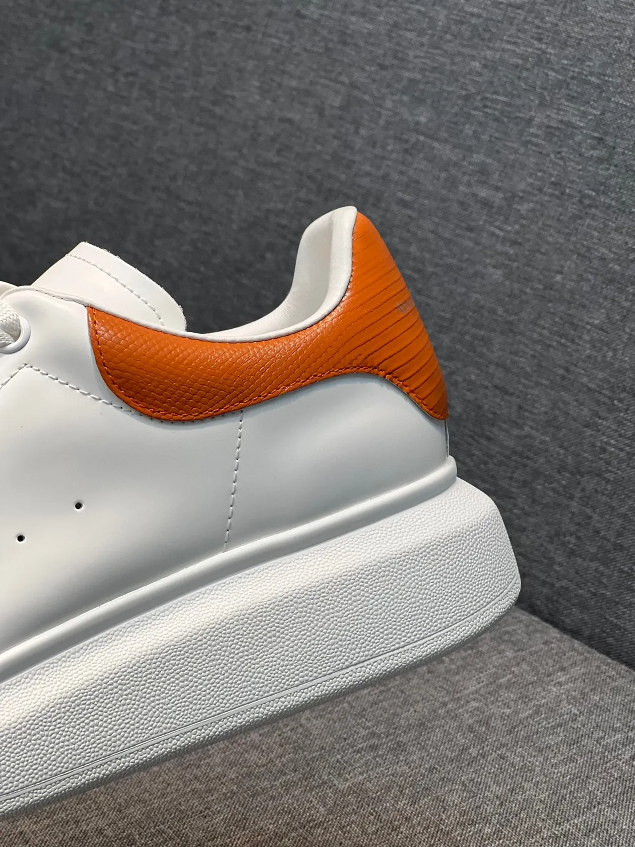 Alexander McQueen Oversized Sneaker White Orange Lifestyle Sneakers 9