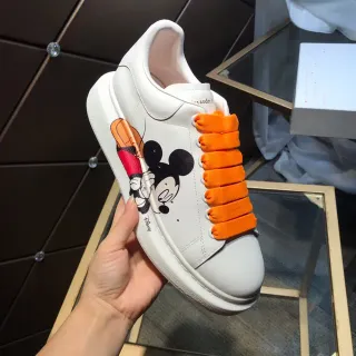 Alexander McQueen Oversized Sneaker सफेद नारंगी Mickey Mouse Lifestyle Sneakers
