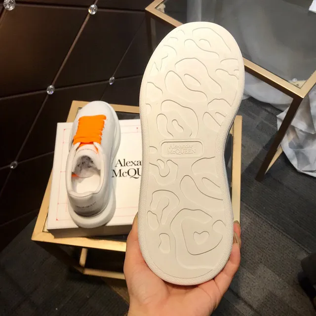 Alexander McQueen Oversized Sneaker White Orange Mickey Mouse Lifestyle Sneakers 3