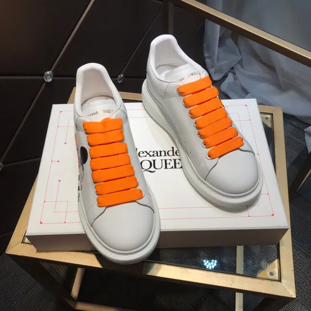 Alexander McQueen Oversized Sneaker White Orange Mickey Mouse Lifestyle Sneakers 6