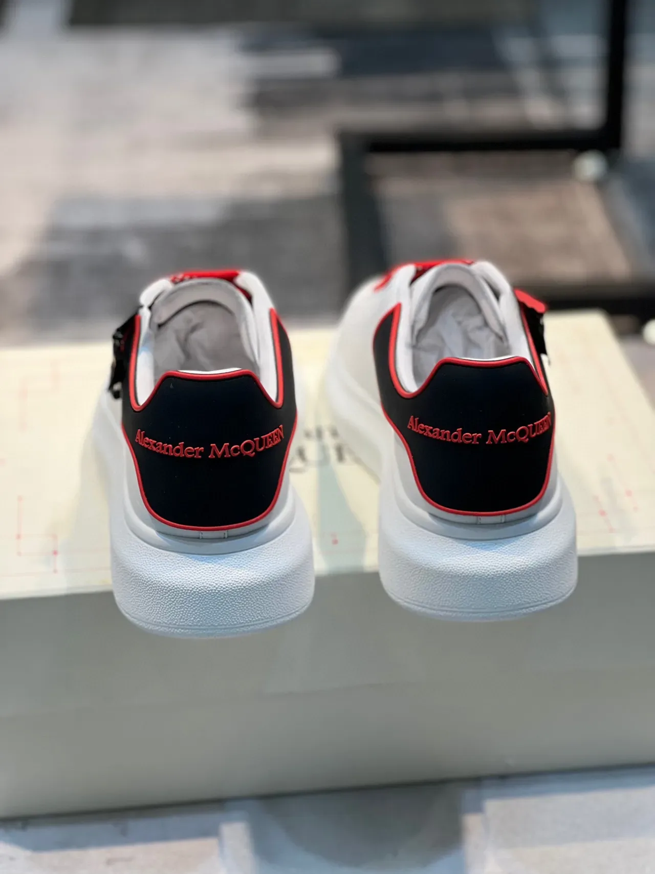 Alexander McQueen Oversized Sneaker White Red Black Lifestyle Sneakers 2