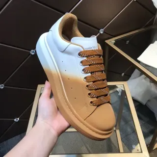 Alexander McQueen Oversized Sneaker White to Tan Gradient Lifestyle Sneakers