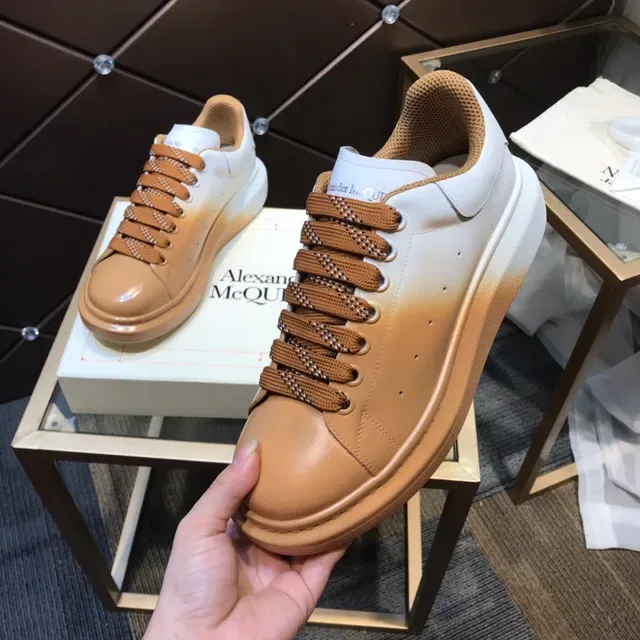 Alexander McQueen Oversized Sneaker White to Tan Gradient Lifestyle Sneakers 2