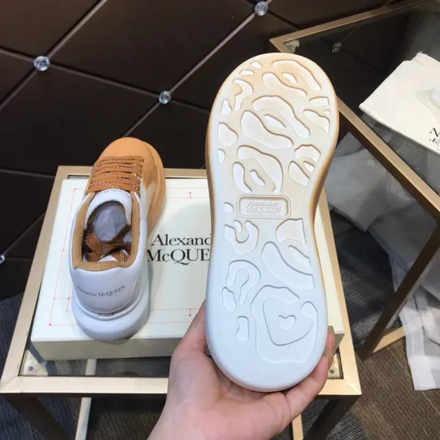 Alexander McQueen Oversized Sneaker White to Tan Gradient Lifestyle Sneakers 3