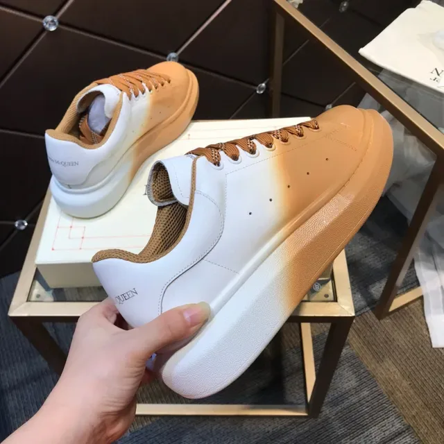 Alexander McQueen Oversized Sneaker White to Tan Gradient Lifestyle Sneakers 4