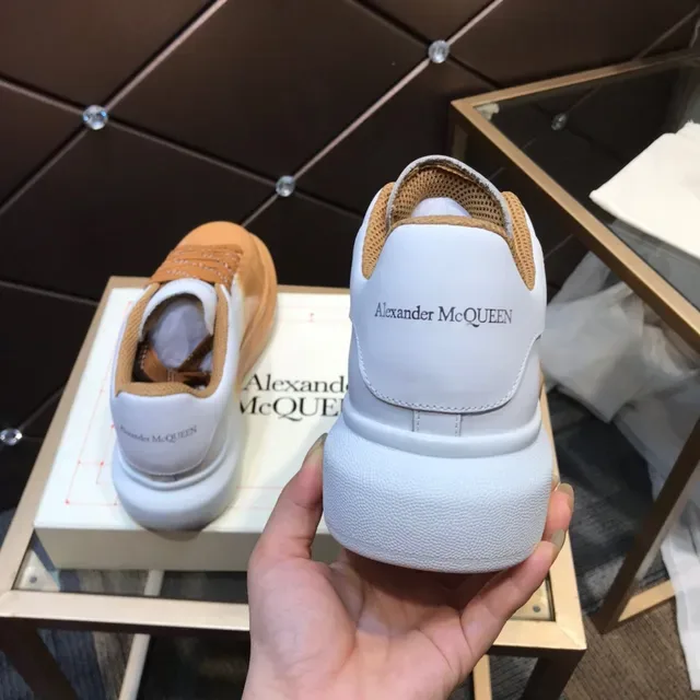Alexander McQueen Oversized Sneaker White to Tan Gradient Lifestyle Sneakers 5