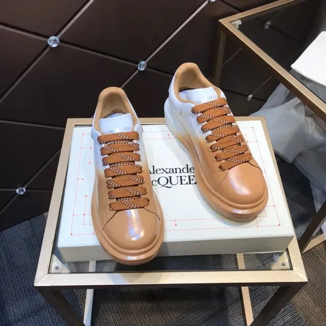 Alexander McQueen Oversized Sneaker White to Tan Gradient Lifestyle Sneakers 6