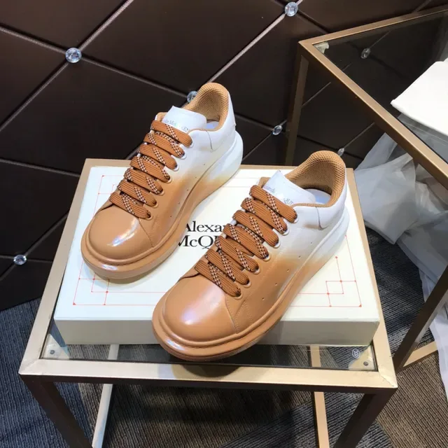 Alexander McQueen Oversized Sneaker White to Tan Gradient Lifestyle Sneakers 8