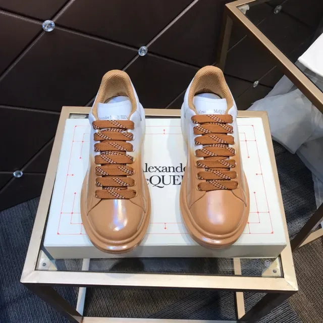 Alexander McQueen Oversized Sneaker White to Tan Gradient Lifestyle Sneakers 9
