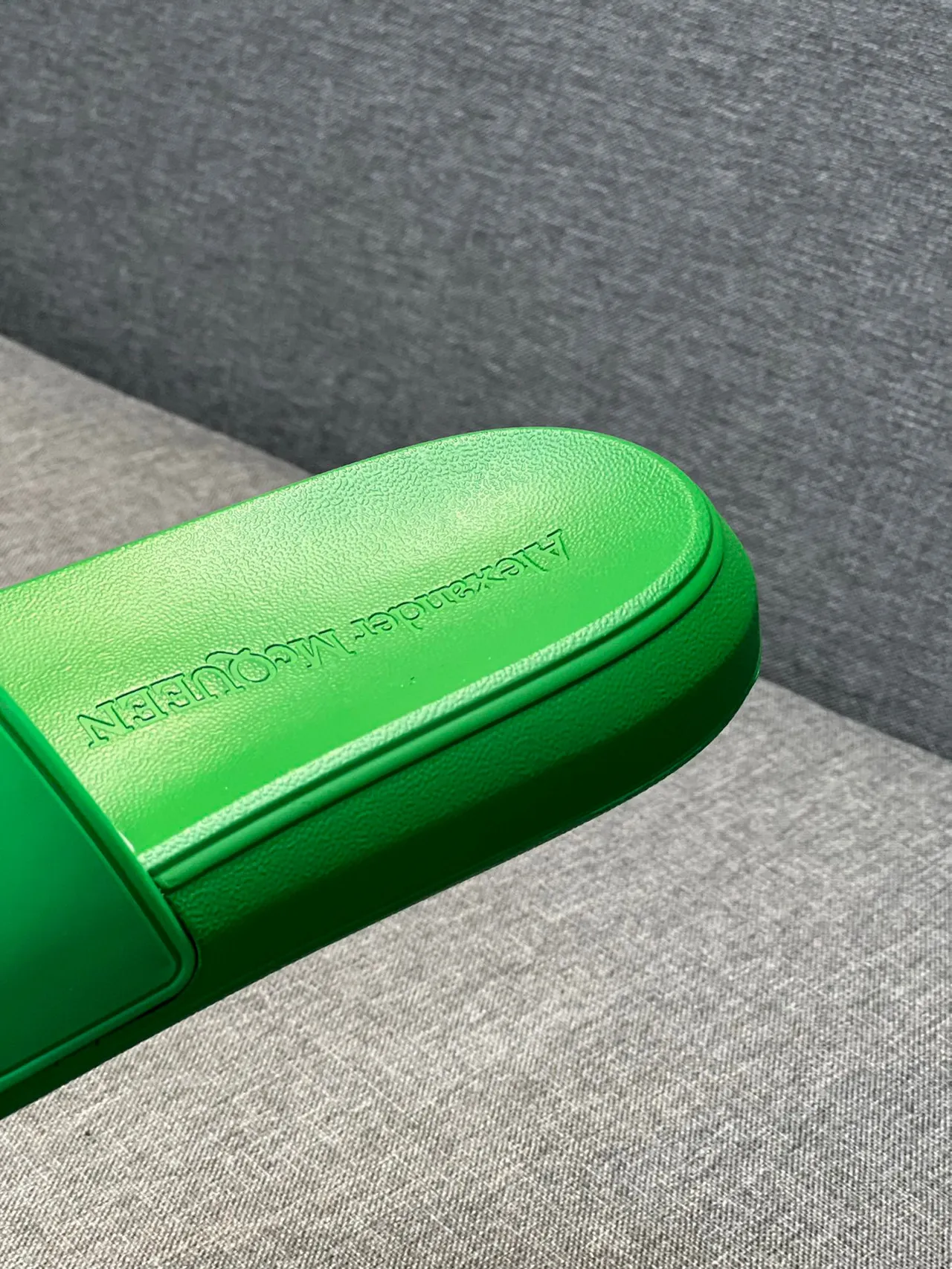 Alexander McQueen Slide Green Molded Rubber Slippers 7