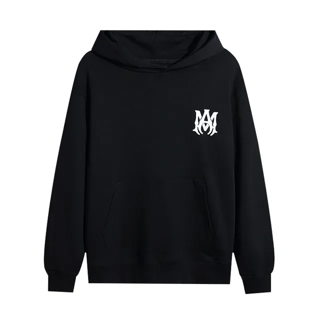 Amiri Black White Relaxed Fit Minimalist Logo Placement Hoodie 4
