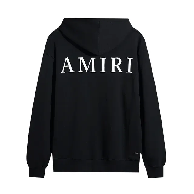 Amiri Black White Relaxed Fit Minimalist Logo Placement Hoodie 5