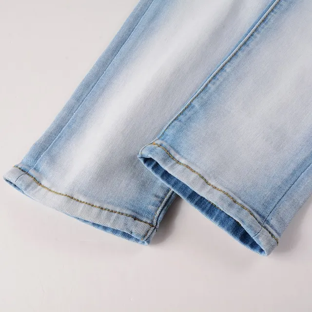 Amiri Blue Distressed Skinny Fit Jeans 2