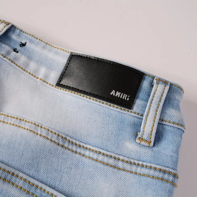 Amiri Blue Distressed Skinny Fit Jeans 4