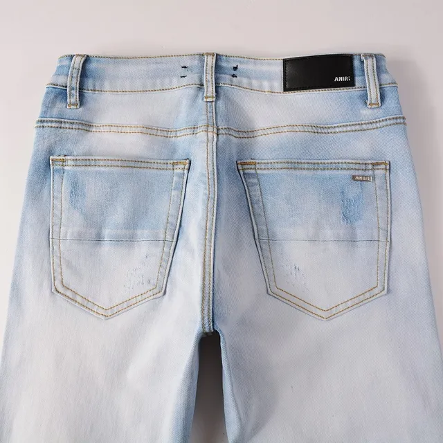Amiri Blue Distressed Skinny Fit Jeans 6