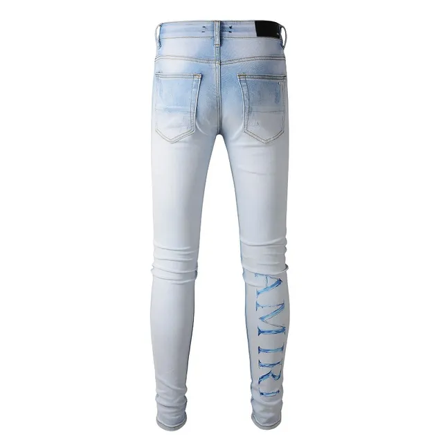 Amiri Blue Distressed Skinny Fit Jeans 17