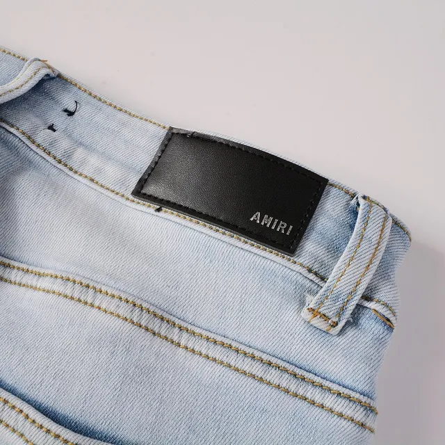 Amiri Graffiti Print Light-Wash Slim-Fit Jeans 6