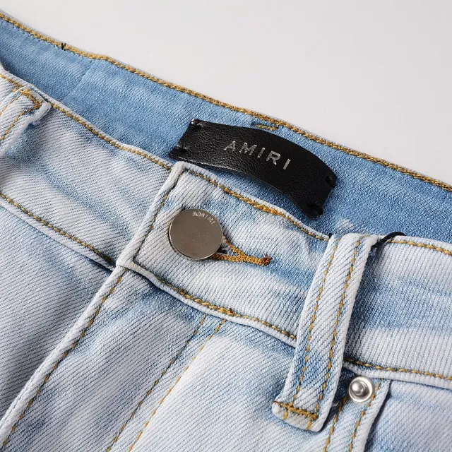 Amiri Graffiti Print Light-Wash Slim-Fit Jeans 13
