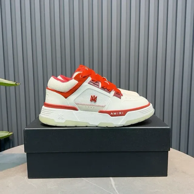 Amiri MA Court White and Red Lifestyle Sneakers 2