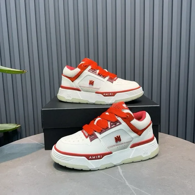 Amiri MA Court White and Red Lifestyle Sneakers 3