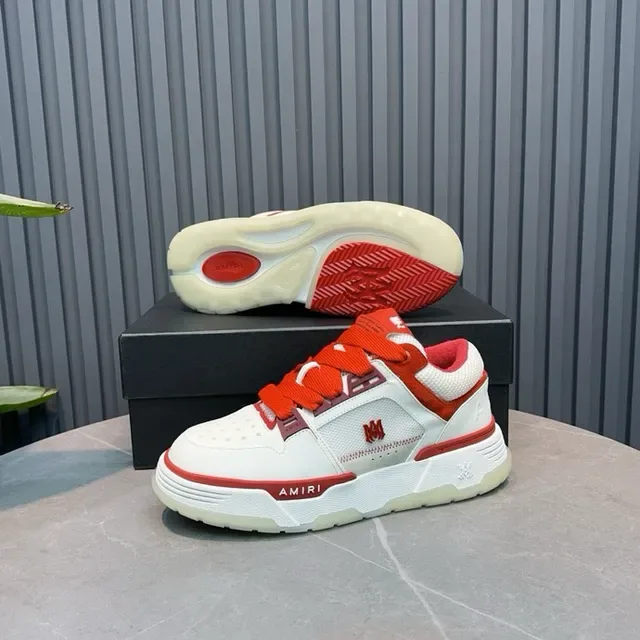 Amiri MA Court White and Red Lifestyle Sneakers 4