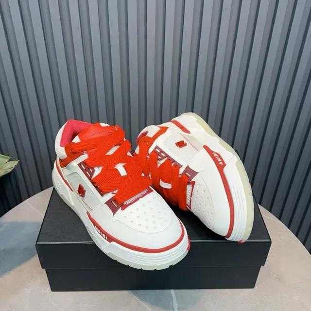 Amiri MA Court White and Red Lifestyle Sneakers 6