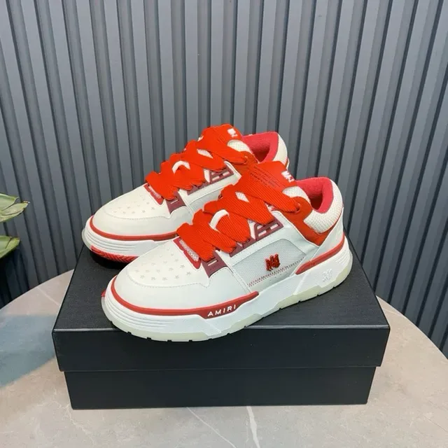 Amiri MA Court White and Red Lifestyle Sneakers 7