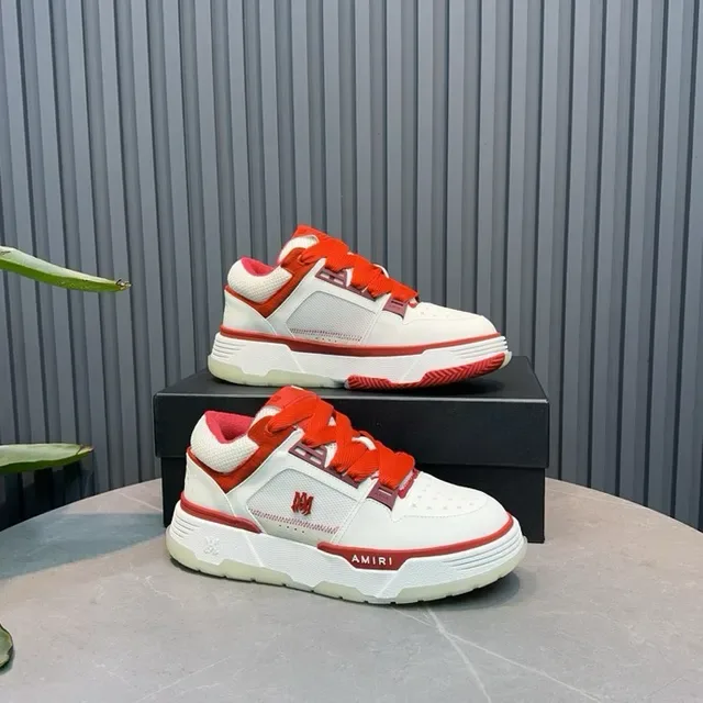 Amiri MA Court White and Red Lifestyle Sneakers 8