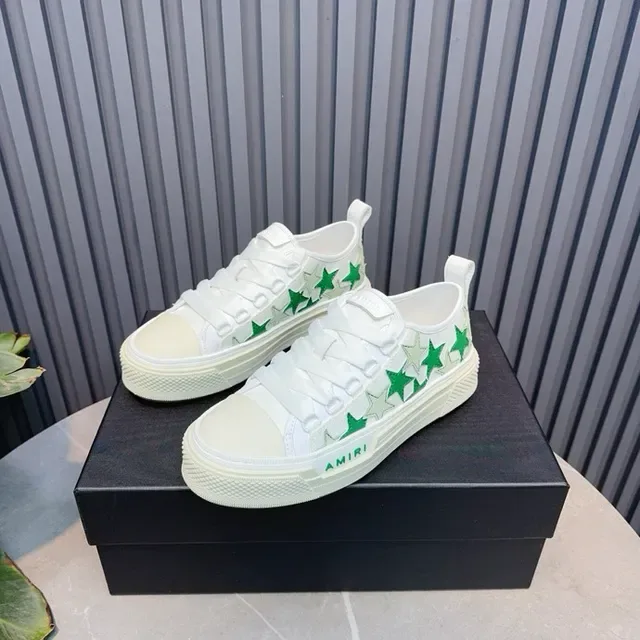 Amiri MA Court White Green Star Lifestyle Sneakers 3