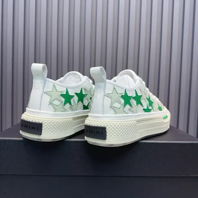 Amiri MA Court White Green Star Lifestyle Sneakers 4