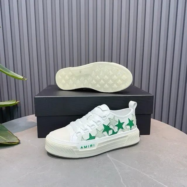 Amiri MA Court White Green Star Lifestyle Sneakers 6