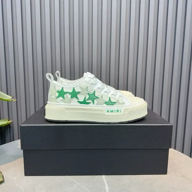Amiri MA Court White Green Star Lifestyle Sneakers 7
